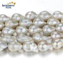 Wholesale Freshwater Pearl Strand Big Size 15mm Nucleated Loose Pearl Strand String
